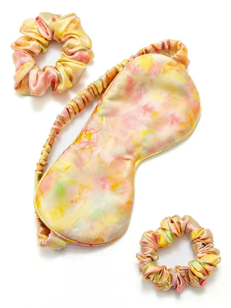 Begonia Orange Silk Sleep Mask & Scrunchie Set