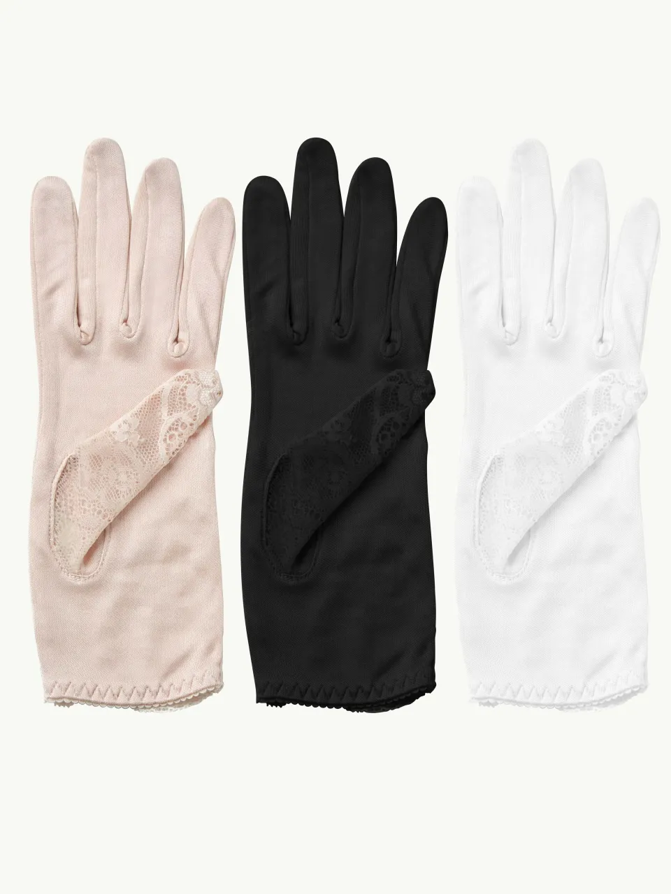 Pure Silk Lace Gloves — gloves arranged in a color selection
