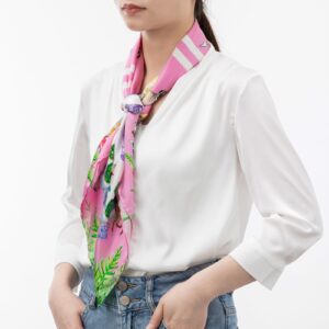 Animal Home Badge And Wine Glass Printed Square Scarves