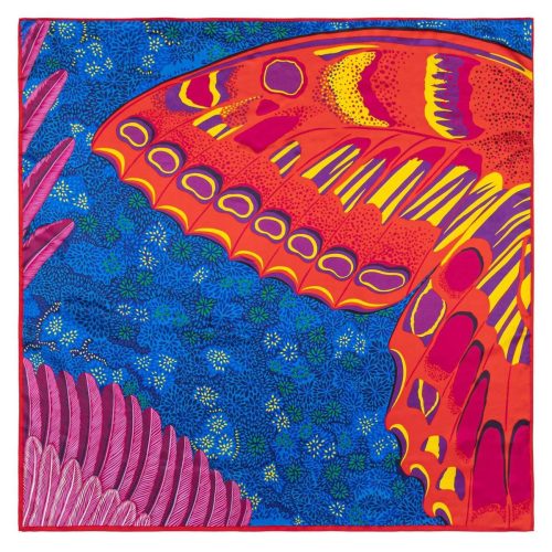 Butterfly Wings of Spirit of the Forest Square Silk Scarf