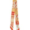 Horse Draped Twill Silk Ribbon Scarf