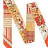 Horse Draped Twill Silk Ribbon Scarf
