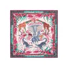 “Zambezi Festival” Silk Bandana Scarf-Blush pink