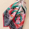 “Zambezi Festival” Silk Bandana Scarf-Blush pink