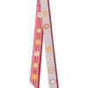 Large Plum Blossom Twill Silk Ribbon Scarf