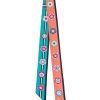 Large Plum Blossom Twill Silk Ribbon Scarf