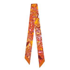 100% Mulberry Silk Skinny Scarf for Women Neck, Handbags,Bags, Purse, Hair Head