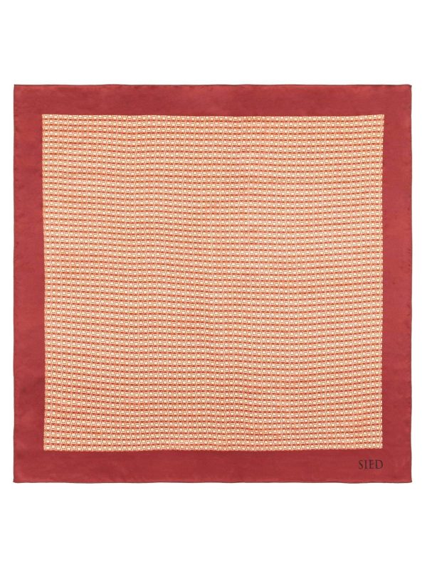 Plaid Square Silk Scarf