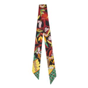 Tree of Song Twill Silk Ribbon Scarf