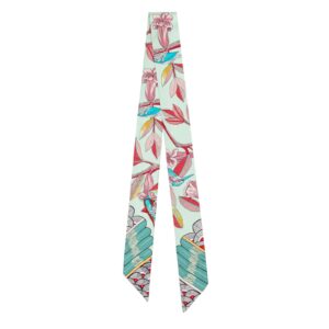 Tree of Song Twill Silk Ribbon Scarf