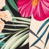 Women and Elephant in the Rainforest Square Silk Scarf