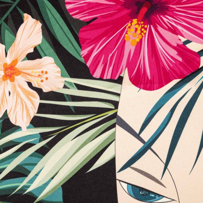 Women and Elephant in the Rainforest Square Silk Scarf
