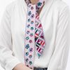 Little Plum Blossom and Geometric Plaid Twill Silk Ribbon Scarf