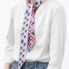 Little Plum Blossom and Geometric Plaid Twill Silk Ribbon Scarf