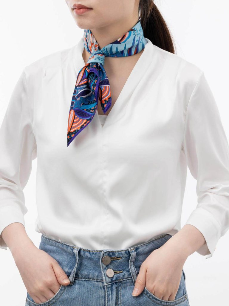 How To Use Square Silk Scarf For Curly Hair - Muriersilk