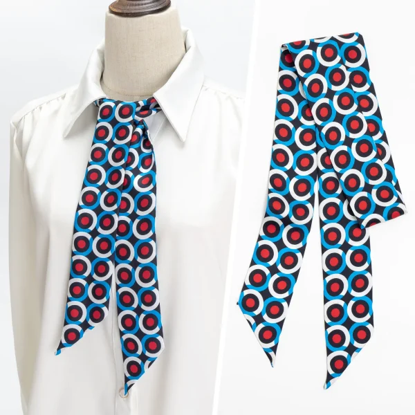 100% Mulberry Silk Skinny Scarf for Women Neck, Handbags,Bags, Purse, Hair Head