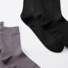 mulberry silk mid calf socks for men 2 pack