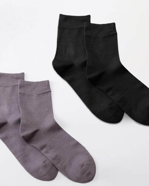 calcetines de media caña de seda de morera para hombre pack de 2