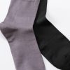 mulberry silk mid calf socks for men 2 pack