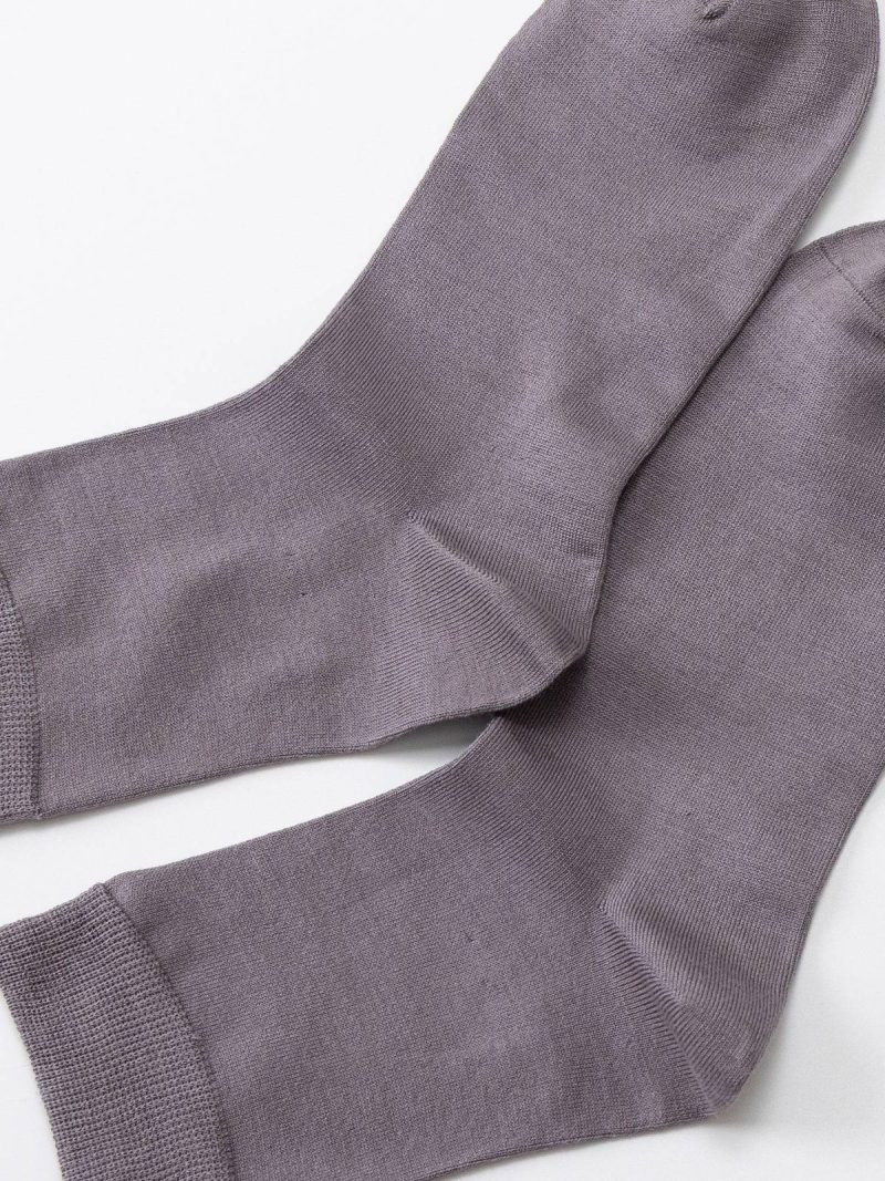 mulberry silk mid calf socks for men 2 pack