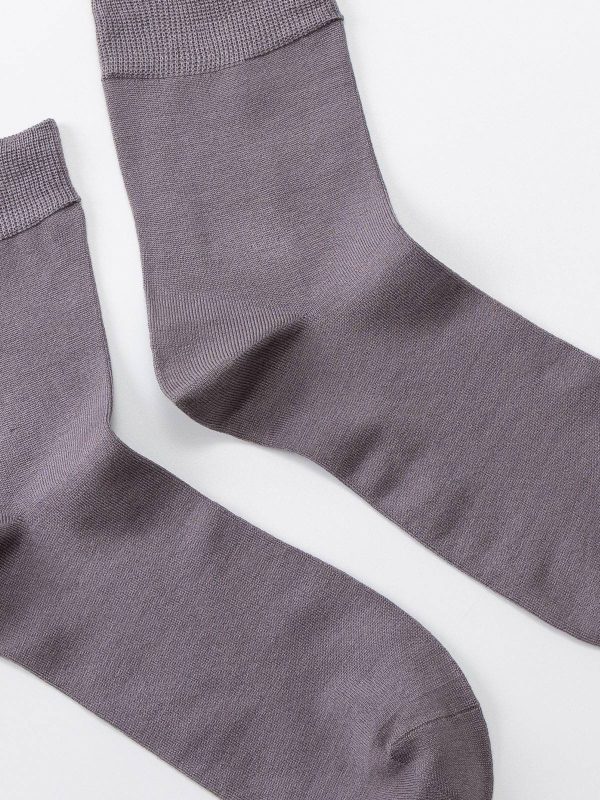 mulberry silk mid calf socks for men 2 pack
