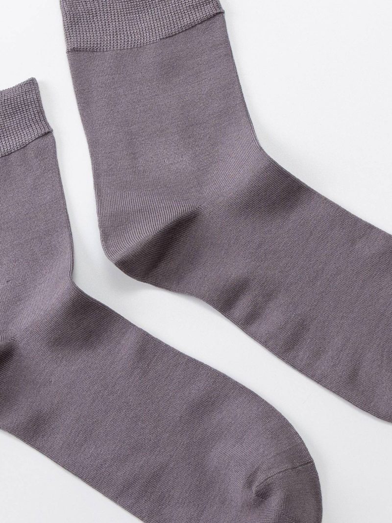 mulberry silk mid calf socks for men 2 pack