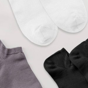 桑絹ローカットソックス男性用3足組