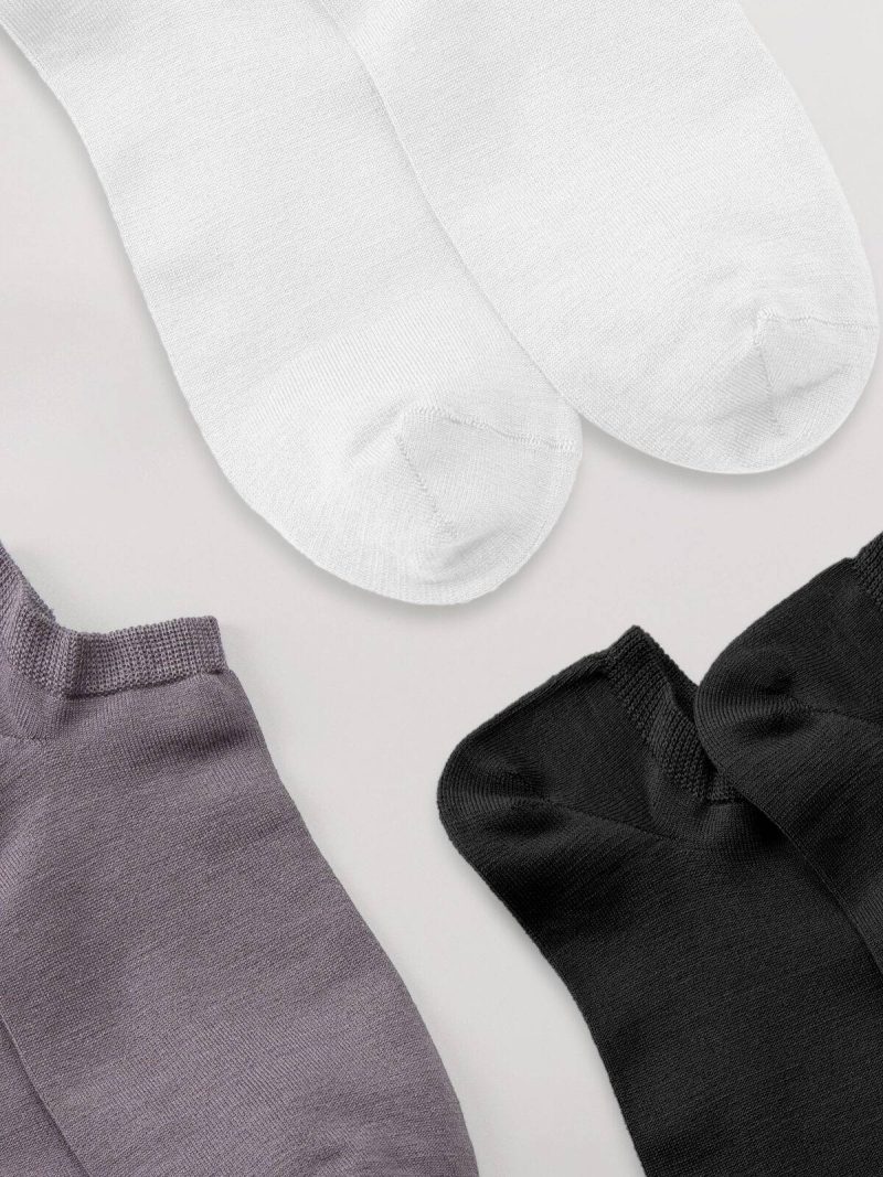 mulberry silk low cut socks for men 3 pack