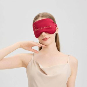Seidenschlafmaske mit Gummiband für Weihnachten