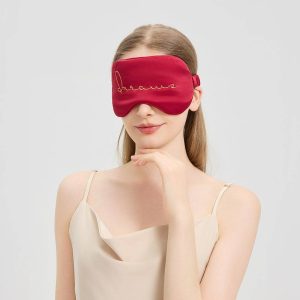 Seidenschlafmaske mit Gummiband für Weihnachten