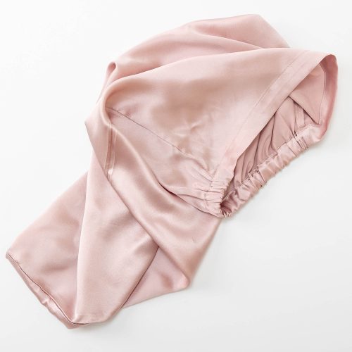 Long Silk Night Cap for Women – Mulberry Silk Bonnet with Ruffle Hem