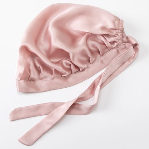 Adjustable Silk Sleep Cap for Women – Breathable Mulberry Silk Bonnet with Drawstring