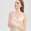Wrist-Length Silk Gloves for Women