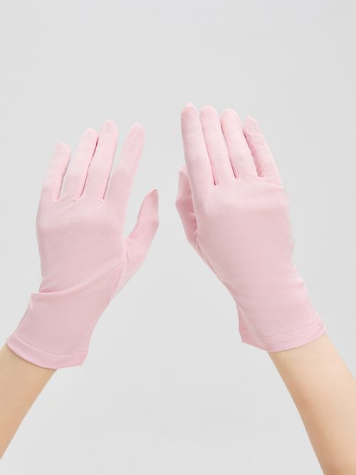 Wrist-Length Silk Gloves for Women