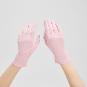 Wrist-Length Silk Gloves for Women