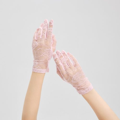 Wrist-Length Lace Gloves for Women
