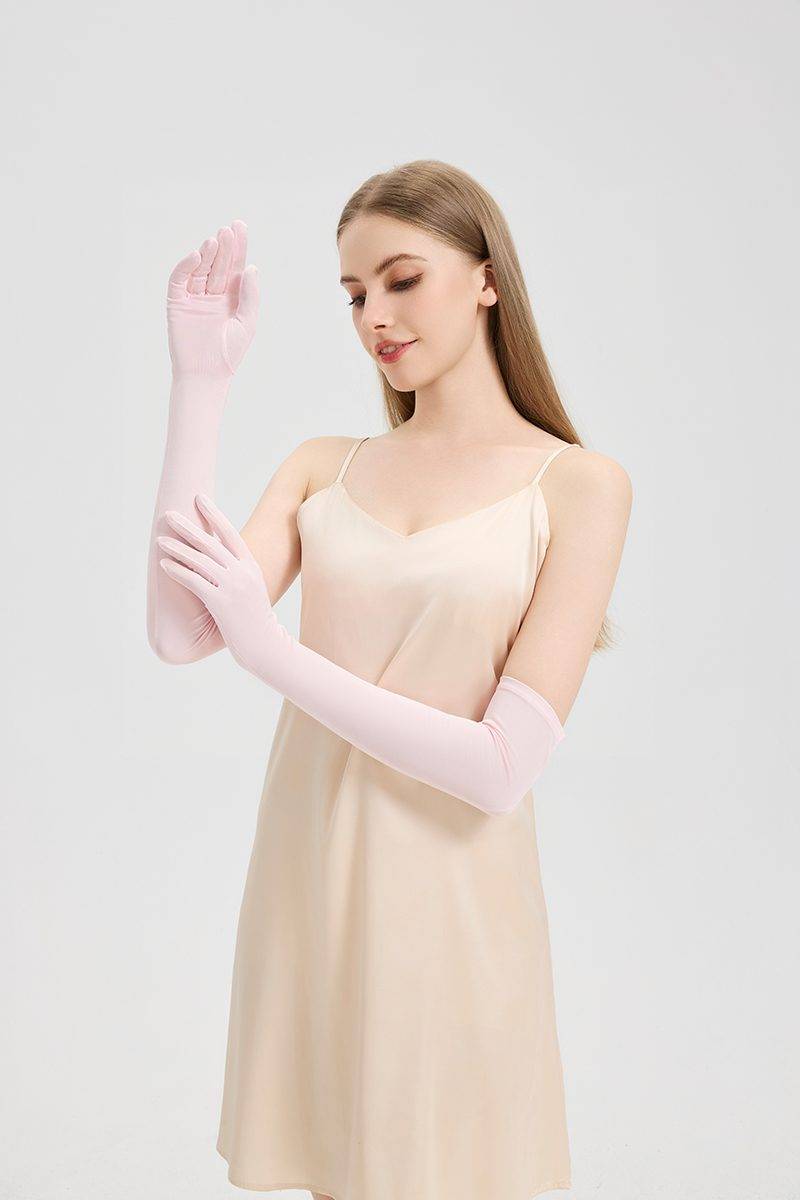 Elbow-Length Silk Gloves for Women