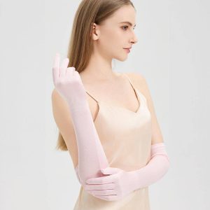 Elbow-Length Silk Gloves for Women