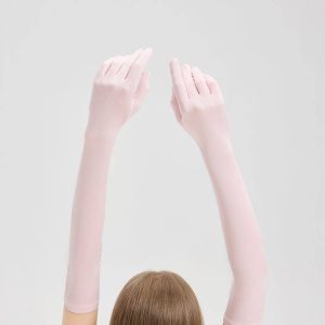 Elbow-Length Silk Gloves for Women