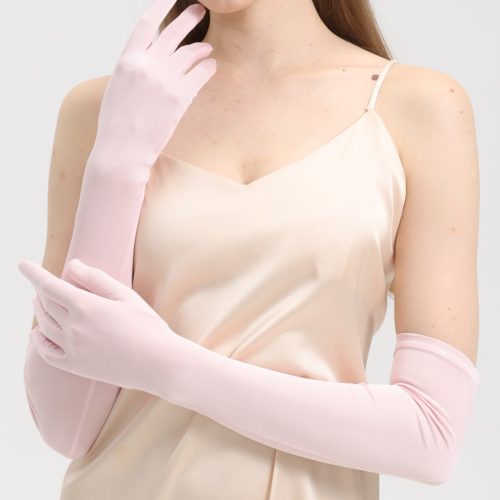 Elbow-Length Silk Gloves for Women
