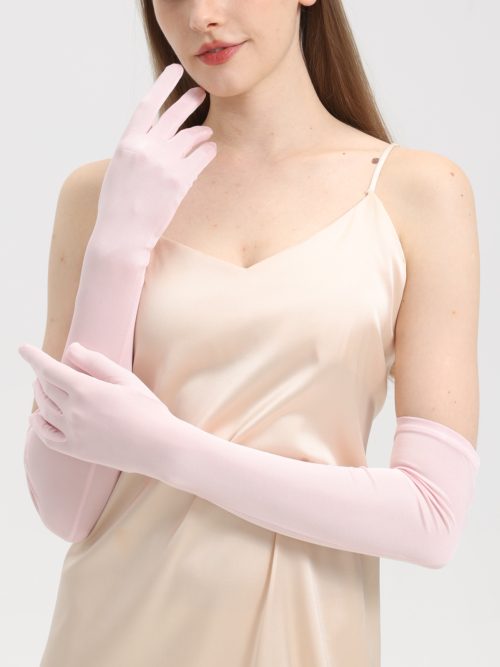 Elbow-Length Silk Gloves for Women