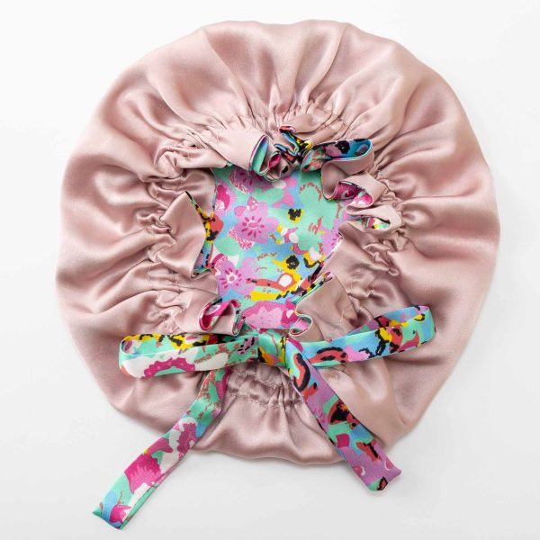Floral Print Silk Sleep Cap for Kids