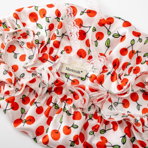 Silk Sleep Cap for Kids with Bow Lace Tie