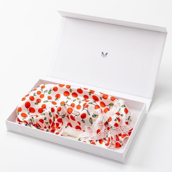 Silk Sleep Cap for Kids with Bow Lace Tie
