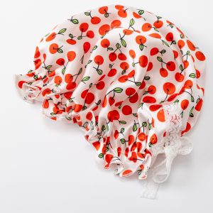 Silk Sleep Cap for Kids with Bow Lace Tie