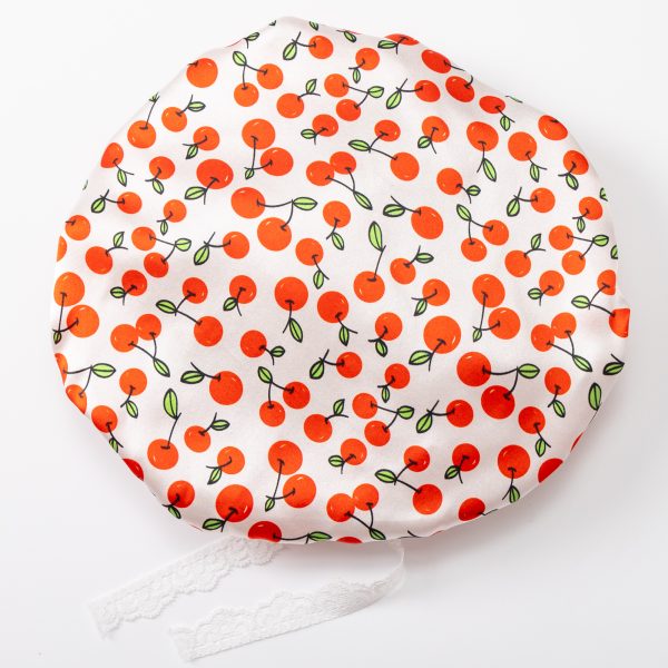 Silk Sleep Cap for Kids with Bow Lace Tie